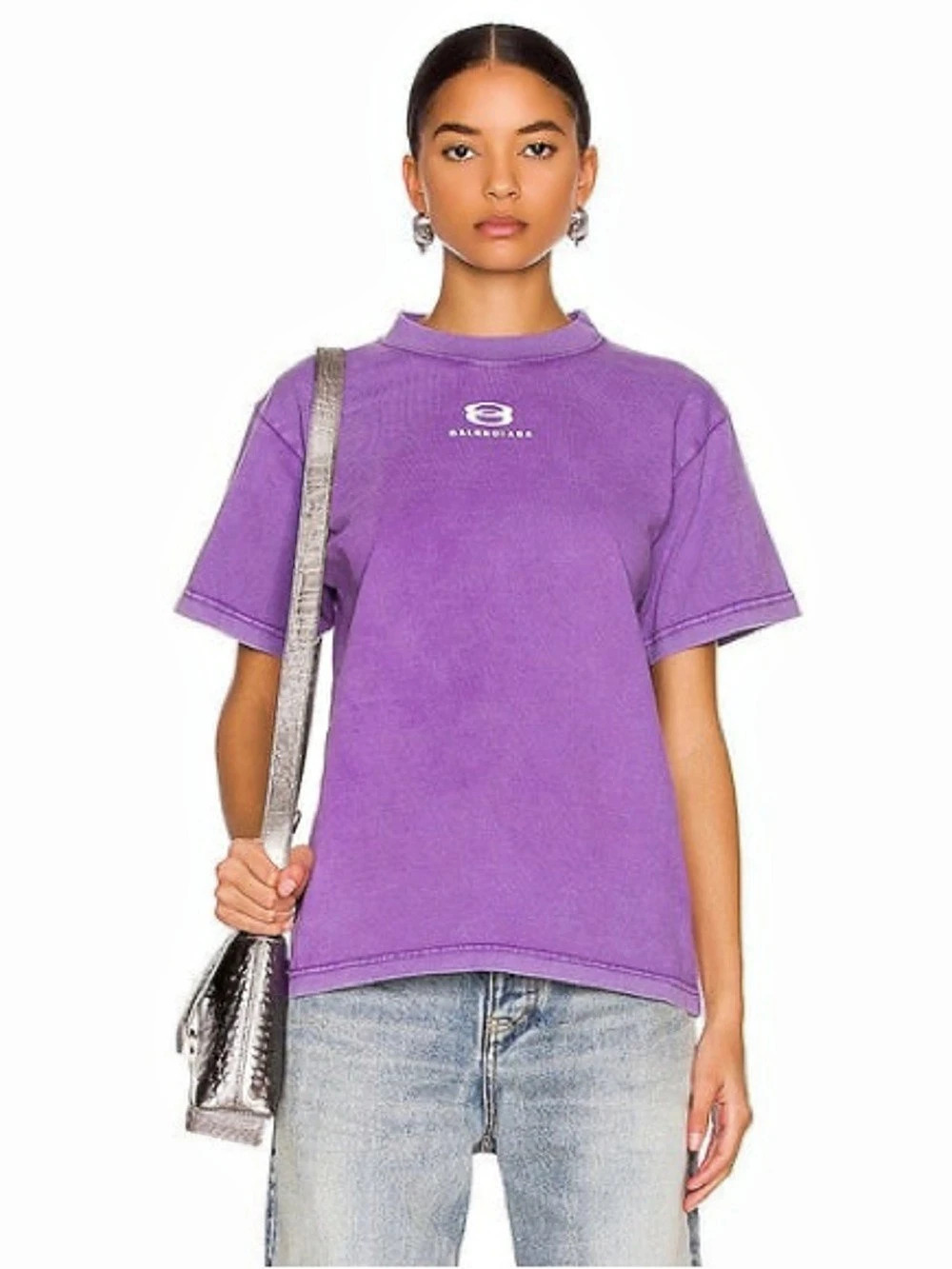 Balenciaga Medium Fit T-Shirt Purple Small